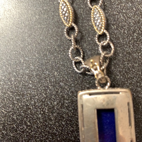 Lapis Sterling Silver Pendant Necklace - Picture 7 of 7